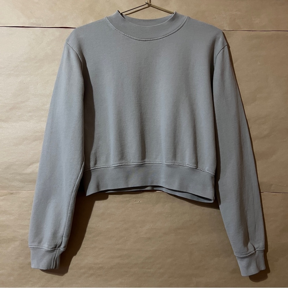 Cotton Citizen | Milan Crew Sweatshirt Cropped Mock Neck Cotton Terry Size S